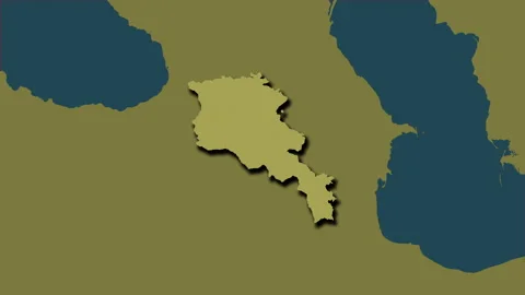 Armenia map - extract. Shadow. Pattern. Stock Footage 147415533