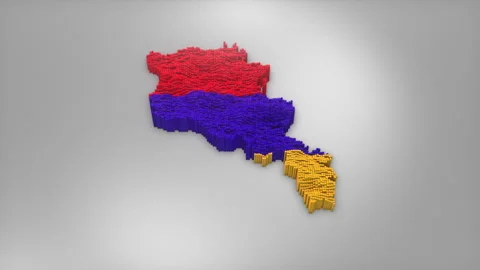 Armenia Map with Flag Intro Background Stock Footage 315162907