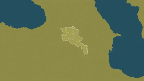 Armenia map - glide. Regions. Pattern. Stock Footage 147418445
