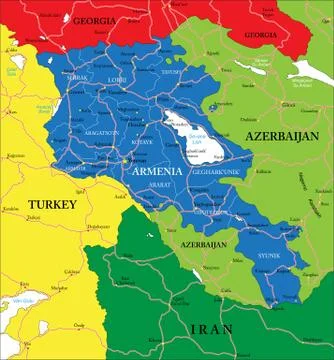 Armenia map Stock Illustration