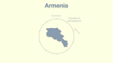 Armenia MAP revealingmotion graphics data elements Stock Footage 339867095