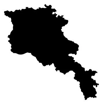 Armenia map silhouette vector solated Stock Illustration
