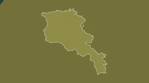 Armenia map - solid. Border. Pattern. Labels Stock Footage 320180606