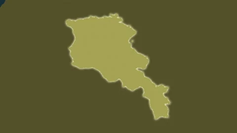 Armenia map - solid. Glow. Pattern. Stock Footage 147420248
