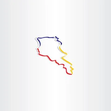 Armenia map stylized vector icon Illustrazione stock