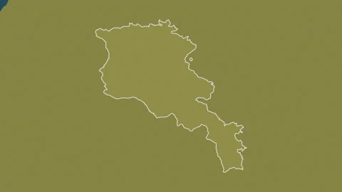 Armenia map - zoom. Border. Pattern. Stock Footage 147421513
