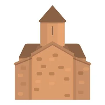 Armenia monastery icon cartoon vector. Church map Stock Illustration