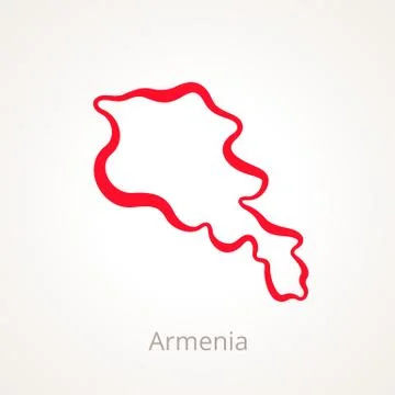 Armenia - Outline Map Stock Illustration