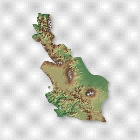 Armenia Rotating 3D Relief Map Seamless Loop, Alpha Channel 4K 스톡 동영상 340726997