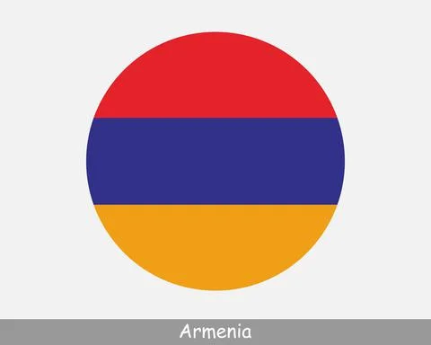 Armenia Round Flag 库存插图