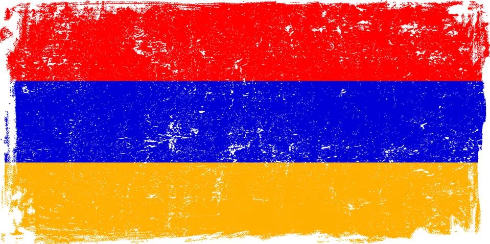 Armenia Vector Flag on White Stock Illustration