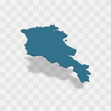 Armenia vector map silhouette Stock Illustration
