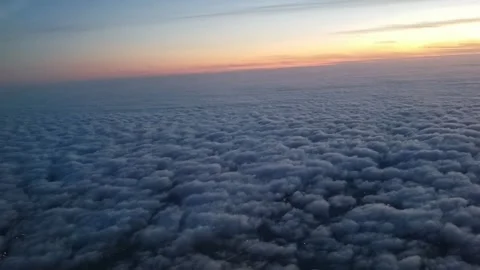 Armenia. View of the clouds from an airplane Stock Footage 254471672