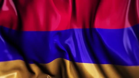 Armenia WAVING FLAG Stock Footage 321015703