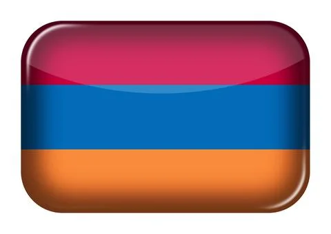 Armenia web icon rectangle button with clipping path 3d illustration イラスト素材