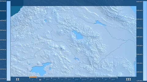 Armenia - wind speed, raw data Stock Footage 92155139