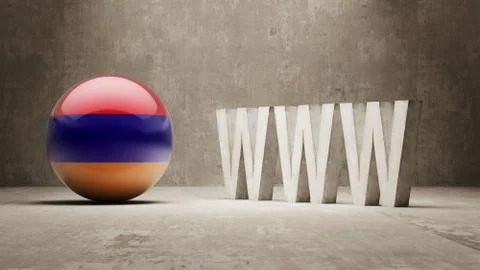 Armenia. WWW Concept. Stock Illustration