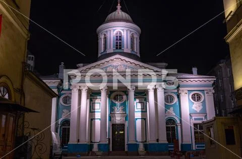 Armenian Church of St. Catherine in the city of Saint Petersburg, Russia. Stock Photos
