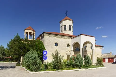 Armenian Church of St. Nikogayos on 44 Internatsionalnaya street. on the terr Stock Photos