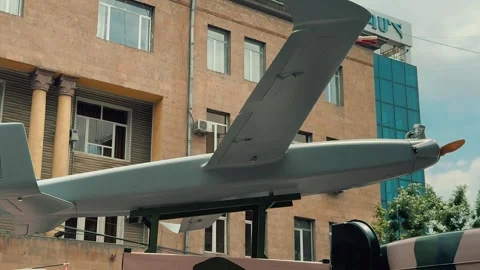 Armenian DEV-4 Reconnaissance &amp; Strike UAV 4 Video stock 336285435