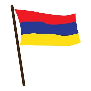 Armenian flag logo Stock Illustration