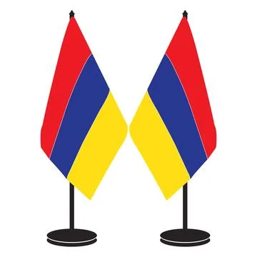 Armenian flag logo Stock Illustration