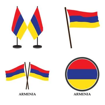 Armenian flag logo Stock Illustration