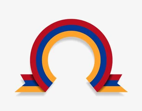 Armenian flag rounded abstract background. Vector illustration. Stock-Illustration
