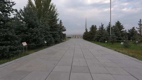 The Armenian Genocide memorial complex Stock Footage