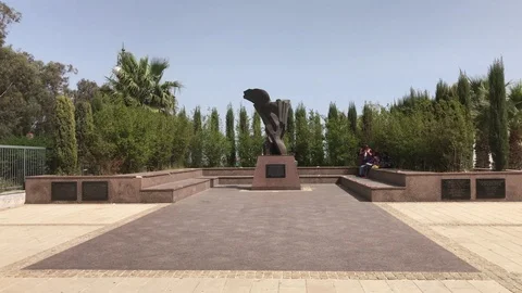 Armenian Genocide Memorial in Larnaca Multiple Shots Stock Footage 89650040