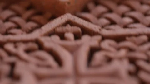 Armenian khachqar close-up 7 Stock Footage 329388560