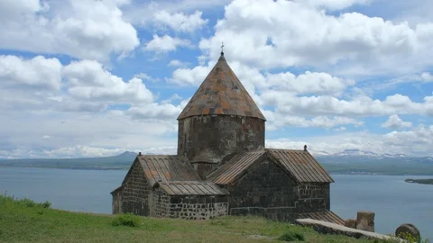 Armenian Monastery of Sevanavank, Lake Sevan Peninsula, Armenia 7 Видео 90450682