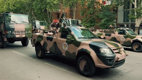 Armenian  Sevan 120 mm Mortars 1 Video stock 336283847