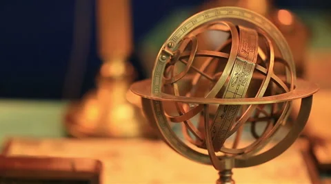 Armillary Sphere-astronomical instrument, which is used to determine the Vídeos de archivo 61283707