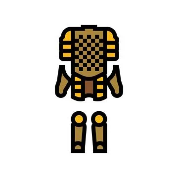 Armor byzantine color icon vector illustration 스톡 일러스트