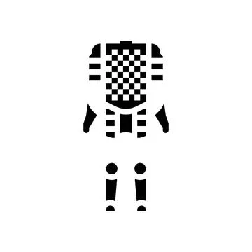 Armor byzantine glyph icon vector illustration 스톡 일러스트
