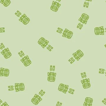 Armor byzantine line seamless pattern Stock Illustration