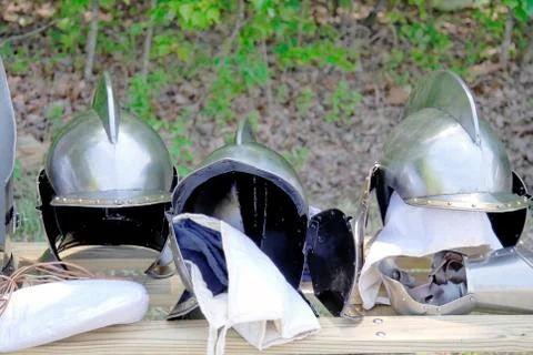 Armor helmets Stock-Fotos
