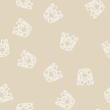 Armor knight line seamless pattern Stock Illustration