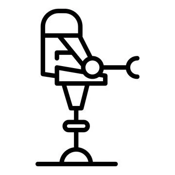 Armor robot icon outline vector. Artificial man Illustrazione stock