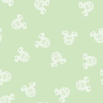Armor viking line seamless pattern Stock Illustration