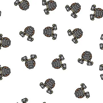 Armor viking vector seamless pattern Stock Illustration