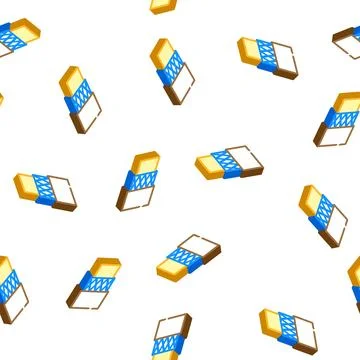 Armored cables isometric icon seamless pattern Stock Illustration