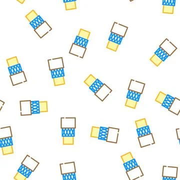 Armored cables vector seamless pattern Stock Illustration