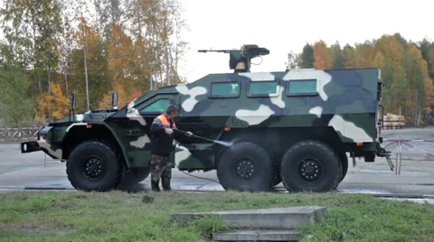 Armored car Stock Footage 33967347