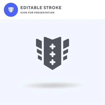 Armorial icon vector, filled flat sign, solid pictogram isolated on white, logo 스톡 일러스트