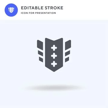 Armorial icon vector, filled flat sign, solid pictogram isolated on white, logo 스톡 일러스트