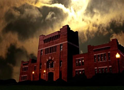 Armory at night Stock Photos