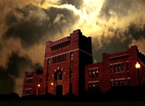 Armory at night Stock Photos