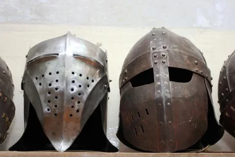 Armour helmets Stock-Fotos